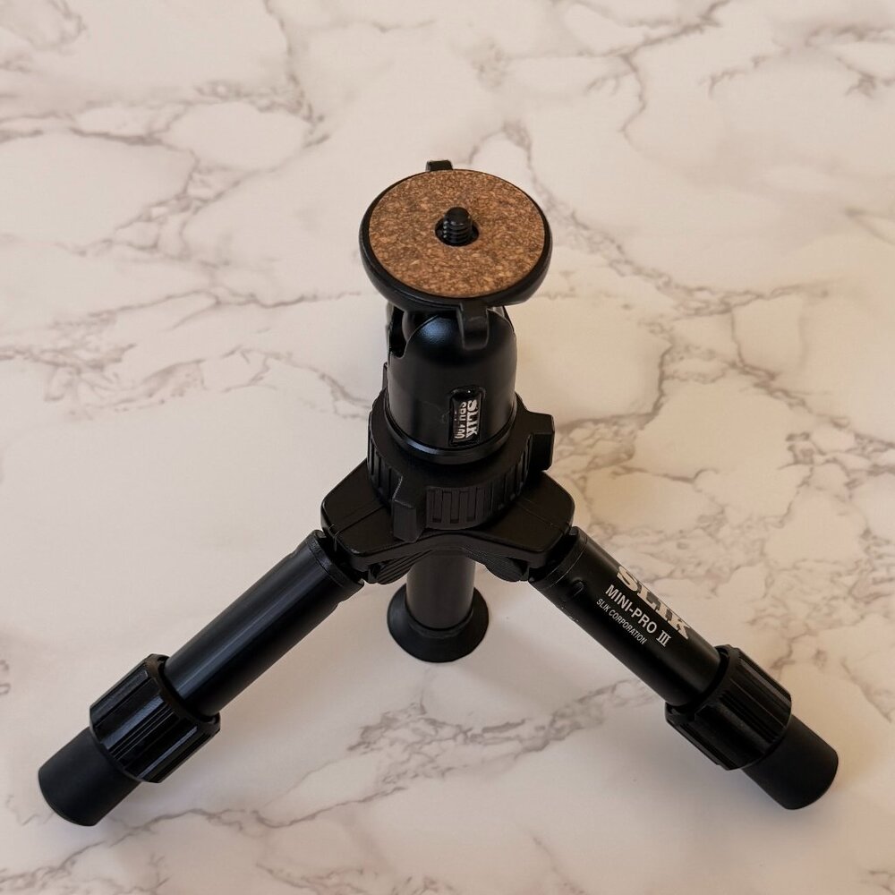 Silk Mini Pro III Table Top Camera Tripod, 2 Section, 10" max